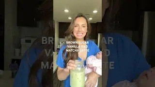 Brown sugar vanilla iced matcha latte