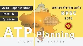 Rajasthan ATP 2018 Question paper__(Part-A) - Assistant Town Planner