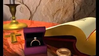 Футаж На столике кольцо и книга