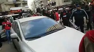 جماهير النادي الافريقي بمصر لمواجهة الدراويش 2018/1/18