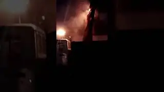 Комбайн Акрос 595+ ночная выгрузка в ГАЗон 