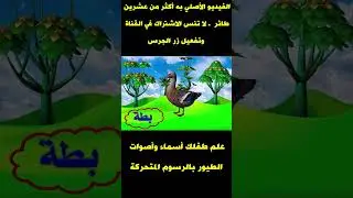 تعليم أسماء وأصوات الطيور بالرسوم المتحركة للأطفال  #animalsounds #cartoon #shorts