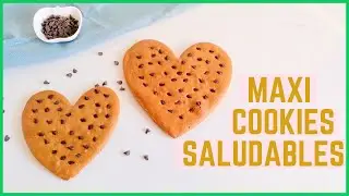 🍪 GALLETAS GIGANTES SALUDABLES con chips de chocolate 🍫/ sin gluten/ sin lácteos