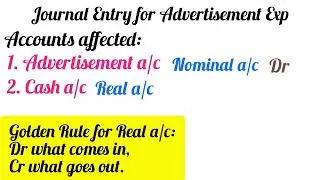 Journal Entry for Advertisement Expense