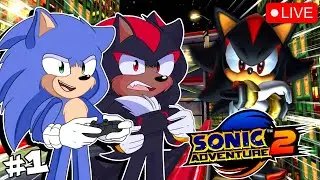 Movie Sonic and Movie Shadow Play Sonic Adventure 2 - Part 1 (GAMEPLAY LIVESTREAM)!!!