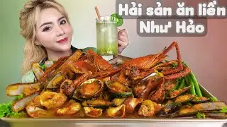 Ăn hải sản cùng Tóc Vàng hoe | Set hải sản nhà Như hảo vị bơ tỏi thơm ngon.