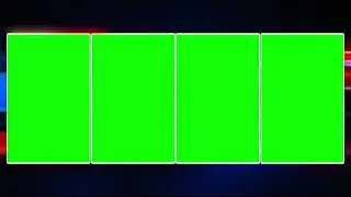 Debate Broadcast Green Screen | Anchor + 3 Guests | 4 Vertical Screens