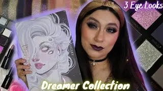 UNEARTHLY COSMETICS DREAMER COLLECTION | 3 EYES LOOKS + SWATCHES 💜