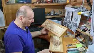 В гостях у резчика. " Мастер подготовил резную картину к тонировке: секреты и техники.