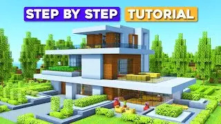 Minecraft | How to build a Modern House - Easy to Follow Tutorial