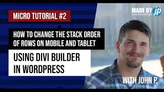 Changing the order of rows on mobile and tablet design with flexbox in the Divi Builder in Wordpress