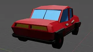 Low Poly Car in Blender 2024