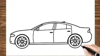 How To Draw A Dodge Charger - Easy Car Drawing step by step