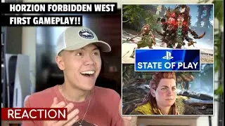 Horizon Forbidden West Gameplay Reveal REACTION || Playstation State of Play 2021