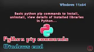 Python 3.10.6 ~ pip, best commands windows cmd ( Windows11x64 )