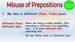 Misuse of PREPOSITIONS | English Grammar Exercise | Clarifying Common Confusions