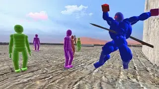 Battle of Ragdolls: Ultra Power NPC vs Smart AI! (with active ragdoll physics)