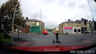 Kid On Electric Scooter Nearly Gets Ran Over By Me
