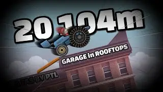 [TAS] Garage Car 20 104m in Rooftops | Hill Climb Racing 1