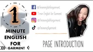 1 MINUTE ENGLISH FOR GARMENT PAGE INTRODUCTION