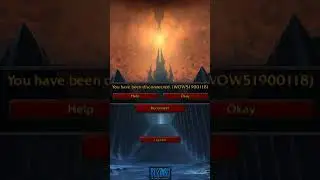 Unable to connect, Disconnected message (WOW51900118) 