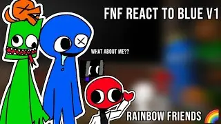 FNF React To Blue V1 // Rainbow Friends 🌈  Version 2 // FNF Mod // Rainbow Friends Roblox FNF //
