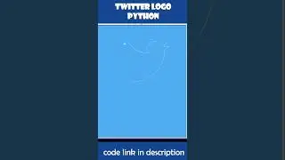 Python program to draw Twitter logo#shorts #programming #python #twitter