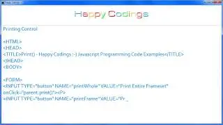 JavaScript | Printing Control