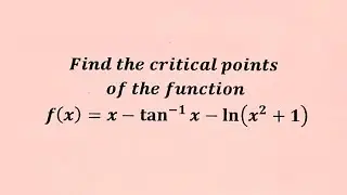 || Critical points of a function || 