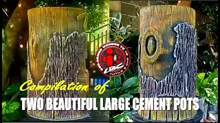 COMPILATION OF 2 LARGE BEAUTIFUL CEMENT POTS | COMPILACIÓN DE 2 HERMOSAS MACETAS DE CEMENTO GRANDES