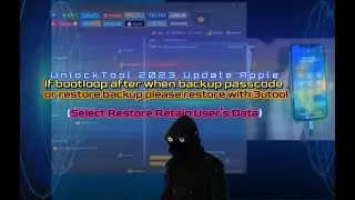 UnlockTool 2023 Update If bootloop after when backup passcode or restore backup Bypass iphone 7 8 X