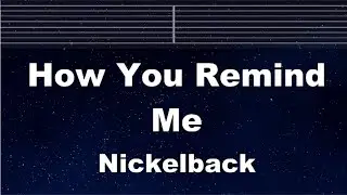 Practice Karaoke♬ How You Remind Me - Nickelback 【With Guide Melody】 Instrumental, Lyric