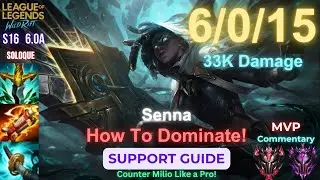 Wild Rift Senna Support Guide - Dominate Milio - Build, Runes, Gameplay