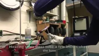 Necking a Silica Glass Tube With an Oxyhydrogen Torch