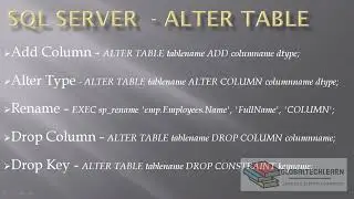 SQL Alter Table Commands