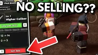 HARDCORE BUT WE CAN'T SELL TOWERS... | ROBLOX Tower Defense Simulator