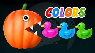Pumpkin Pac man and Funny Halloween Ducks for children | Kids Colors TV