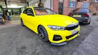BMW G20 3 Series 330i wrapped in Gloss Yellow by Power Body Styling (Solarbeam Speed Yellow)