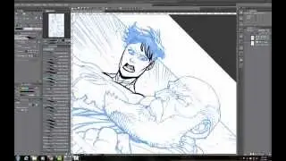 Rob Torres inks a Panel from Invincible 74