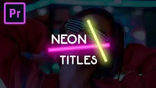 FREE Neon Light Titles Template MOGRT for Adobe Premiere Pro