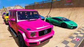 GTA V SPIDERMAN MEGA CRAZY RACE STUNT GAMEPLAY CHALLENGE \ SPIDERMAN AND CRAZY CARS