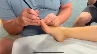 Deep foot massage using tools. Brandon massaging Faina part 5