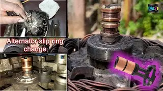 Fix car starting problem due to low output voltage from alternator | Replacing alternator slip rings