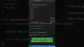 Javascript get random element from an ARRAY 
