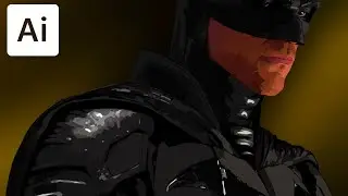 How to Draw The Batman 2022 in Illustrator Pt. 2 | Shading