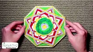 Mandala * Немного не по теме: мандала из ниток и подставочки от торта