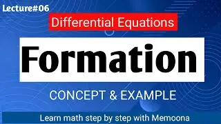 Formation of differential equations|Examples in Hindi/urdu