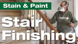 Oak Staircase Refinishing Part 2: Stain & Paint / Patching wood treads / Matching red and white oak