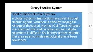 Number System of Computer