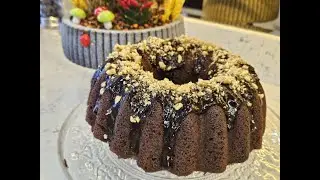 🎉 Lezzet Patırtısı: Cevizli Çikolata Soslu Kek! 🍫🌰